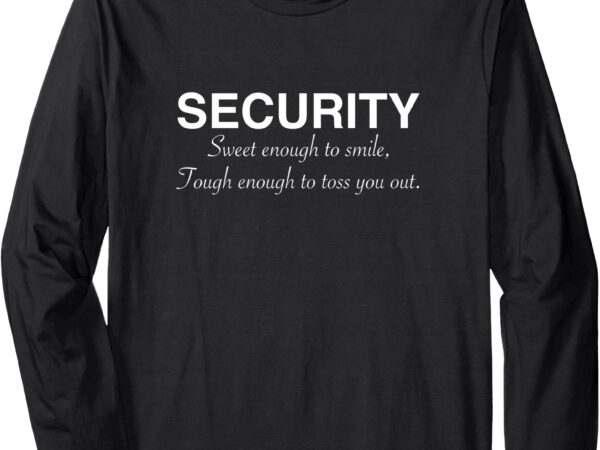 Women’s security bouncer event staff shirt long sleeve t-shirt