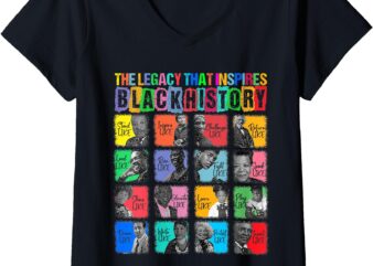 Womens What we learn From Black History Leaders Black History Month V-Neck T-Shirt