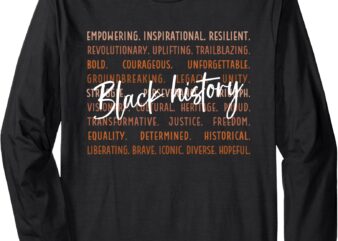 Women’s and Men Black History Month African American Long Sleeve T-Shirt