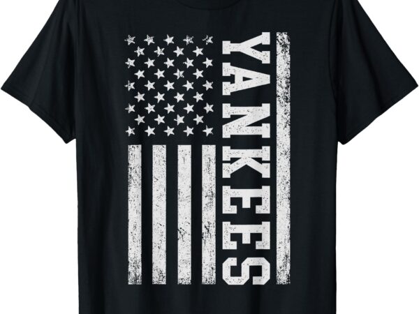 Yankees us flag design for men women girl kid t-shirt