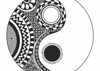 YIN YANG t shirt design template