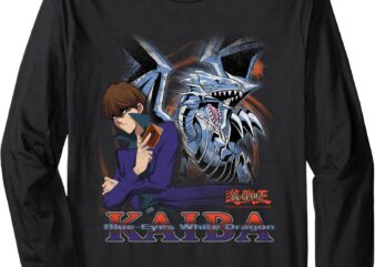 Yu-Gi-Oh! Duel Monsters Kaiba Blue-Eyes White Dragon Anime Long Sleeve T-Shirt