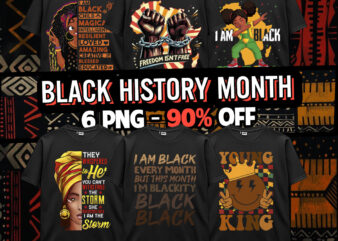 Black History Month American African Culture Pride Melanin Black Girl Juneteenth Design PNG Bundle 1