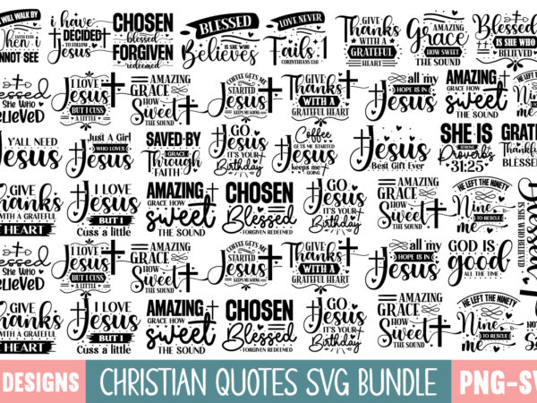 Boho christian quotes svg bundle, 70 designs