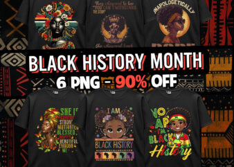 Black History Month American African Culture Pride Melanin Black Girl Juneteenth Design PNG Bundle 2