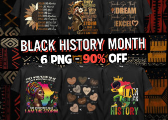 Black History Month American African Culture Pride Melanin Black Girl Juneteenth Design PNG Bundle 7