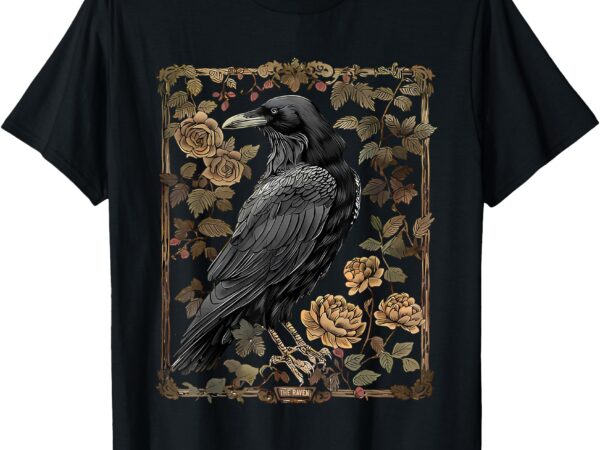 Dark academia raven teacher t-shirt