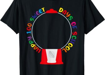 funny 100 days of school gumball machine for kids teachers T-Shirt