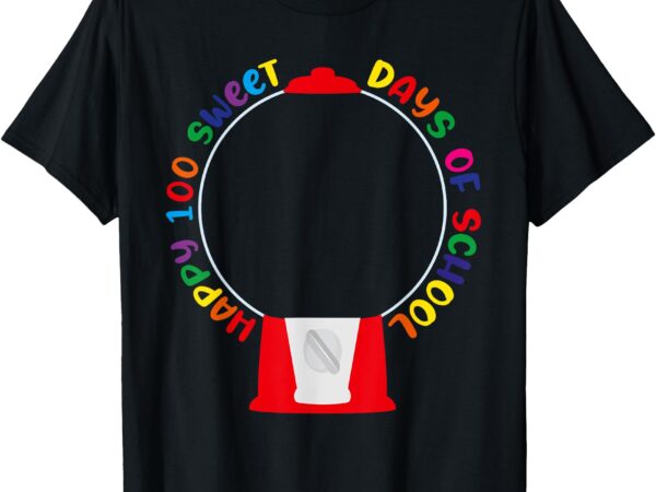 Funny 100 days of school gumball machine for kids teachers t-shirt