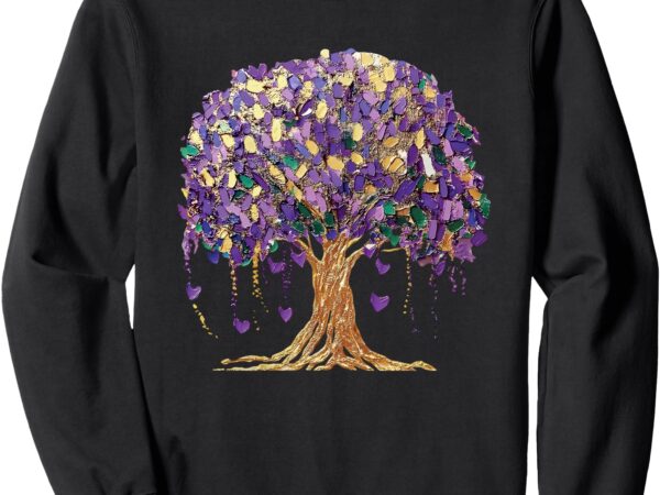 Mardi gras bead tree carnival new orleans sweatshirt