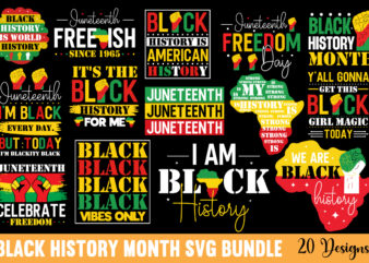 Black History Month SVG Bundle, Black