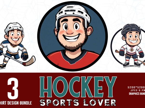 Popular groovy hockey lover t-shirt design bundle of 03 designs