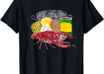 retro mardi gras crawfish season print T-Shirt