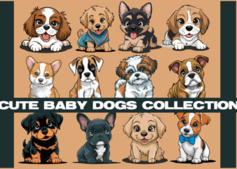 Baby dogy illustration design collection | vector illustration