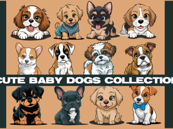 Baby dogy illustration design collection | vector illustration