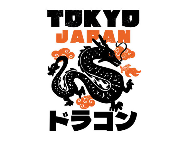 Tokyo dragon t shirt designs for sale