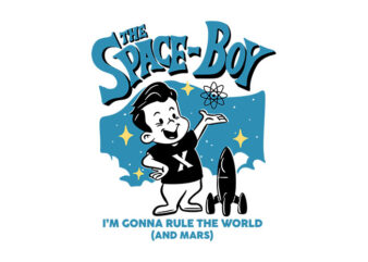 space boy t shirt template vector