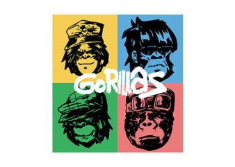 gorillas t shirt design template