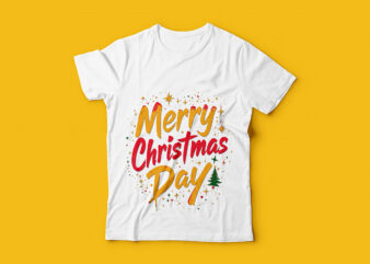 Merry Christmas Day Typography T-Shirt Design