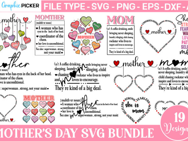 Mother’s day svg bundle |mother definition svg bundle t shirt designs for sale