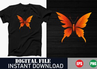 Vibrant Colorful Butterfly Vector Art T-Shirt Design, Colorful Butterfly Wings Graphic Tee , Bright Butterfly Vector , Butterfly Design