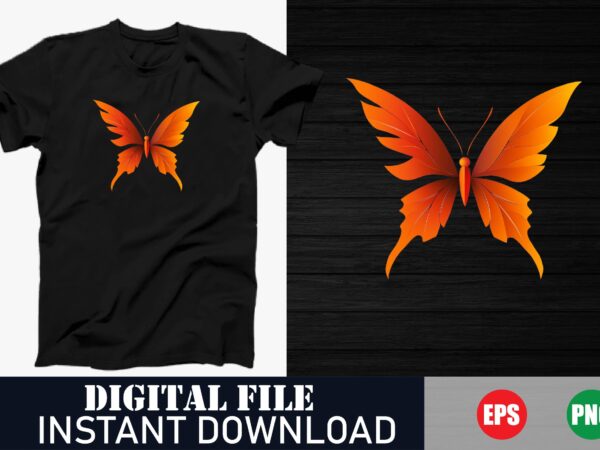 Vibrant colorful butterfly vector art t-shirt design, colorful butterfly wings graphic tee , bright butterfly vector , butterfly design