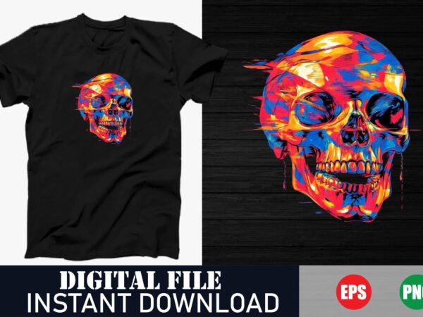 Gothic skull drawing t-shirt design, abstract skull vector art t-shirt, vintage skull illustration t-shirt design, skull graphic t-shirt