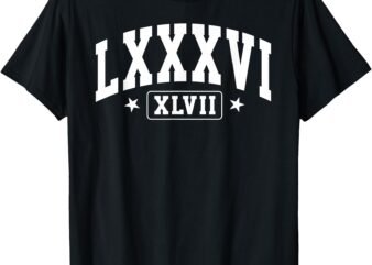 86 47 Roman Numerals LXXXVI XLVII 8647 Subtle Anti Trump T-Shirt