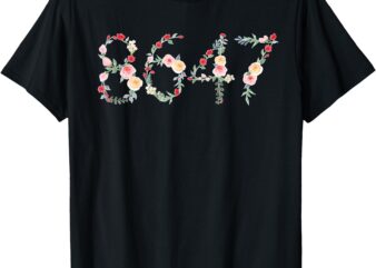 8647 Retro 86 47 Anti-Trump Flower President T-Shirt