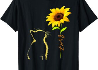 8647 Subtle Anti Trump 86 47 Cat Sunflower, Cat Lovers T-Shirt