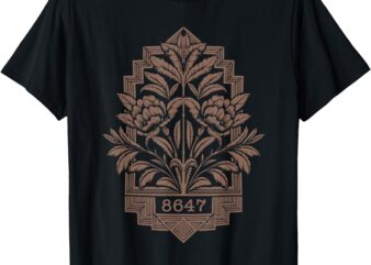 8647 Subtle Anti Trump 86 47 Floral Boho Style T-Shirt