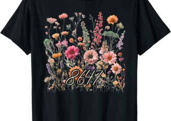 8647 Subtle Anti Trump 86 47 Floral Boho Style T-Shirt