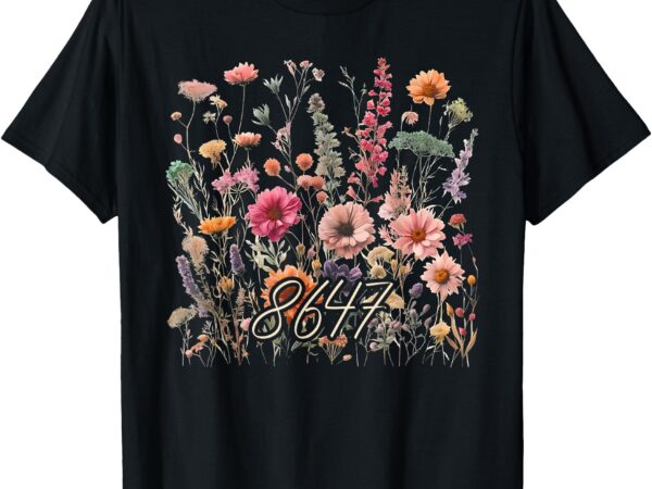 8647 subtle anti trump 86 47 floral boho style t-shirt