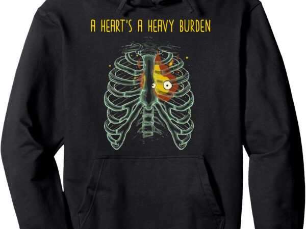 A heart’s a heavy burden cute retro men women kids pullover hoodie t shirt vector