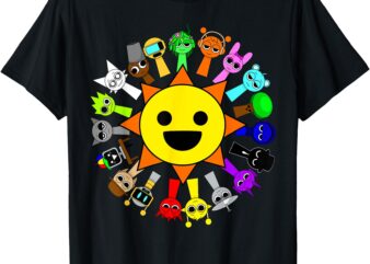 All Sprunki around mr Sun for Boys and Girls Birthday Wenda T-Shirt