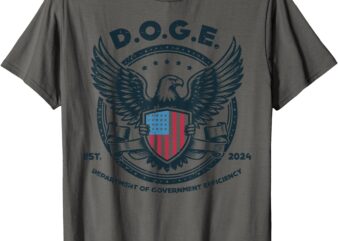 American Flag Doge Department Of Government Efficiency T-Shirt