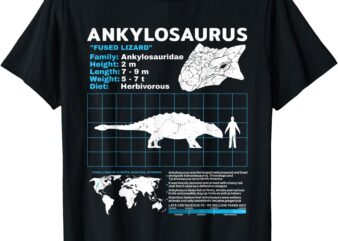 Ankylosaurus fact sheet Dinosaur Facts T-Shirt