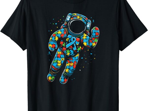 Astronaut puzzle autism awareness autistic womens mens kids t-shirt