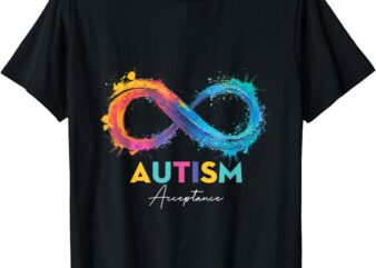 Autism Red Instead Infinity Symbol Autistic Acceptance Women T-Shirt