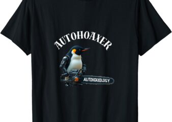 Autohoaxer Cyborg Penguin Design T-Shirt