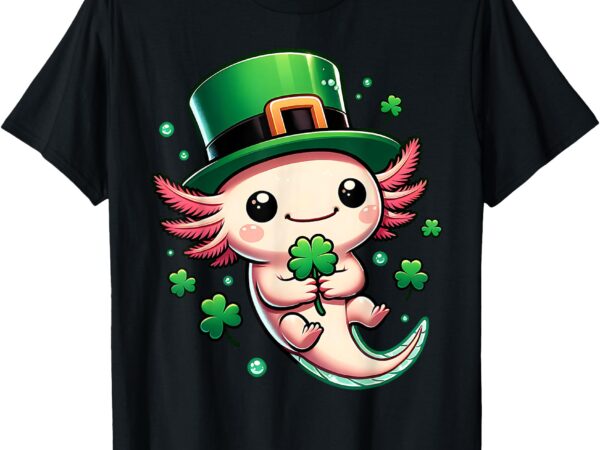 Axolotl saint patricks day boys girls axolotl st patrick t-shirt