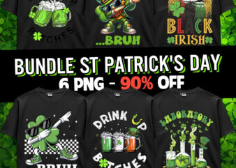 St Patrick’s Day Bruh Dabbing Leafs Irish America Shenanigans Green Bundle Design PNG