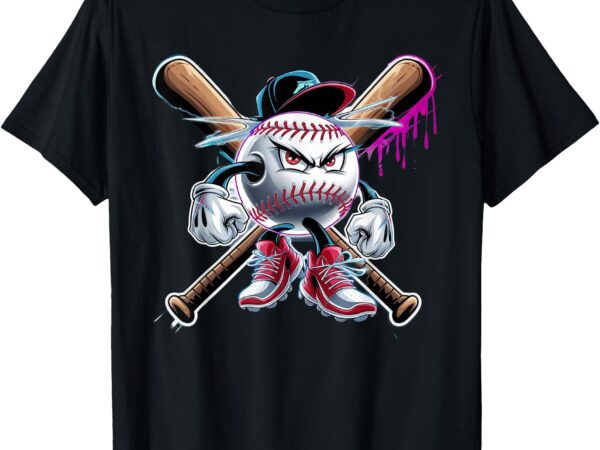 Baseball home plate drip boys baseball ice cream t-shirt