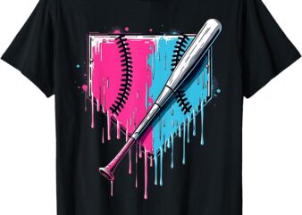 Baseball Home Plate Drip With Sprinkles Drip Ice Cream Bat T-Shirt