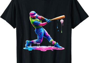 Baseball Player Drip Ice Cream T-Shirt