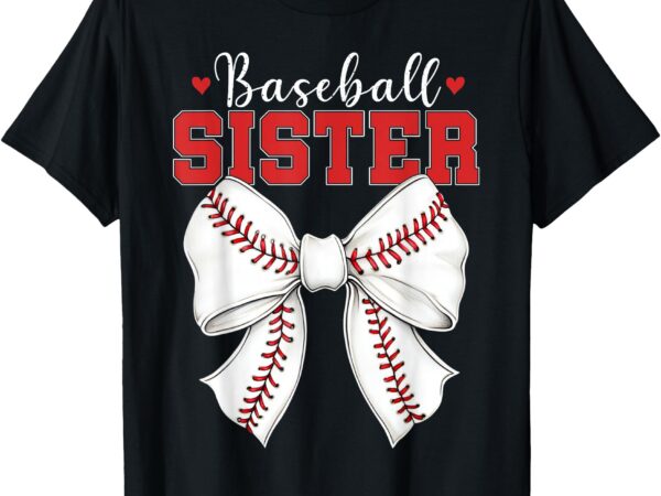 Baseball sister vintage sport lover sister mothers day t-shirt