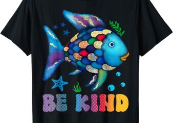 Be Kind Rainbow Scale Fish Teacher Reading Book Toddler Kids T-Shirt