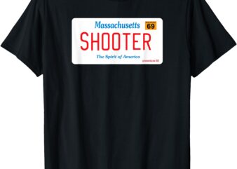 Beanshooter Shooter License Plate (Massachusetts) T-Shirt