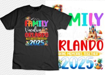 Family Vacation Orlando 2025 Holiday Summer Matching Group T-Shirt design