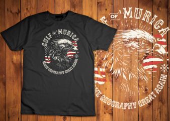 Gulf of USA America Funny Gulf of ‘Merica Patriotic Flag T-Shirt design